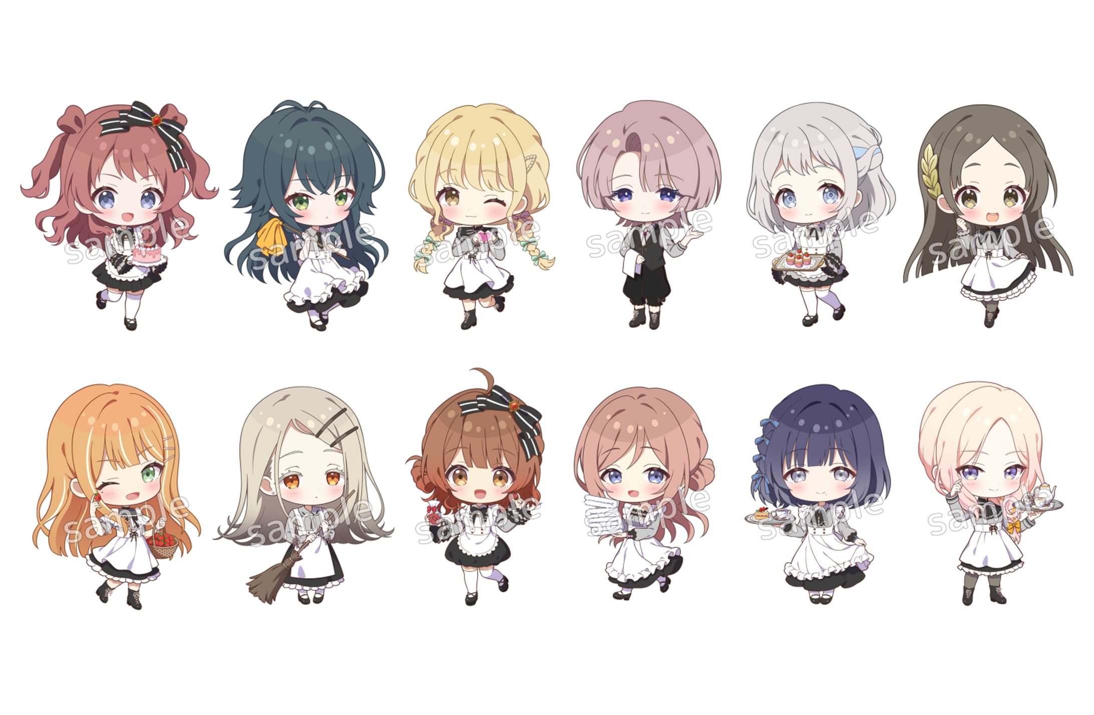 アニメイトカフェ様「学園アイドルマスター」ミニキャライラスト-1