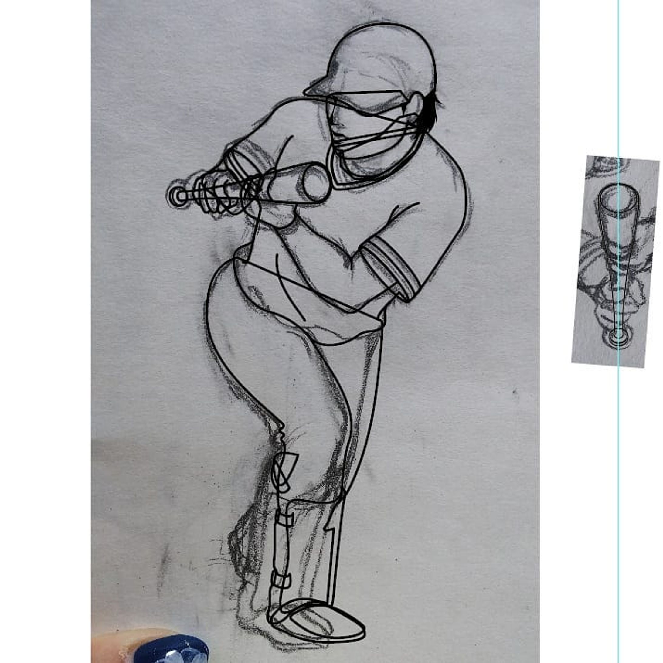トレースして線画ができたので色を着けます
下書きはあくまで下書き、参考程度のものでトレース時に調節しまくるのでかなりズレますw
#横浜DeNAベイスターズ #DeNA #ベイスターズ #横浜ベイスターズ #baystars #yokohama #野球 #baseball #バント #打撃 #ヘルメット萌え #イラスト #絵 #illustration #下絵 #下書き #工程 #デザイン #顔がぶっちぎりでタイプ-1