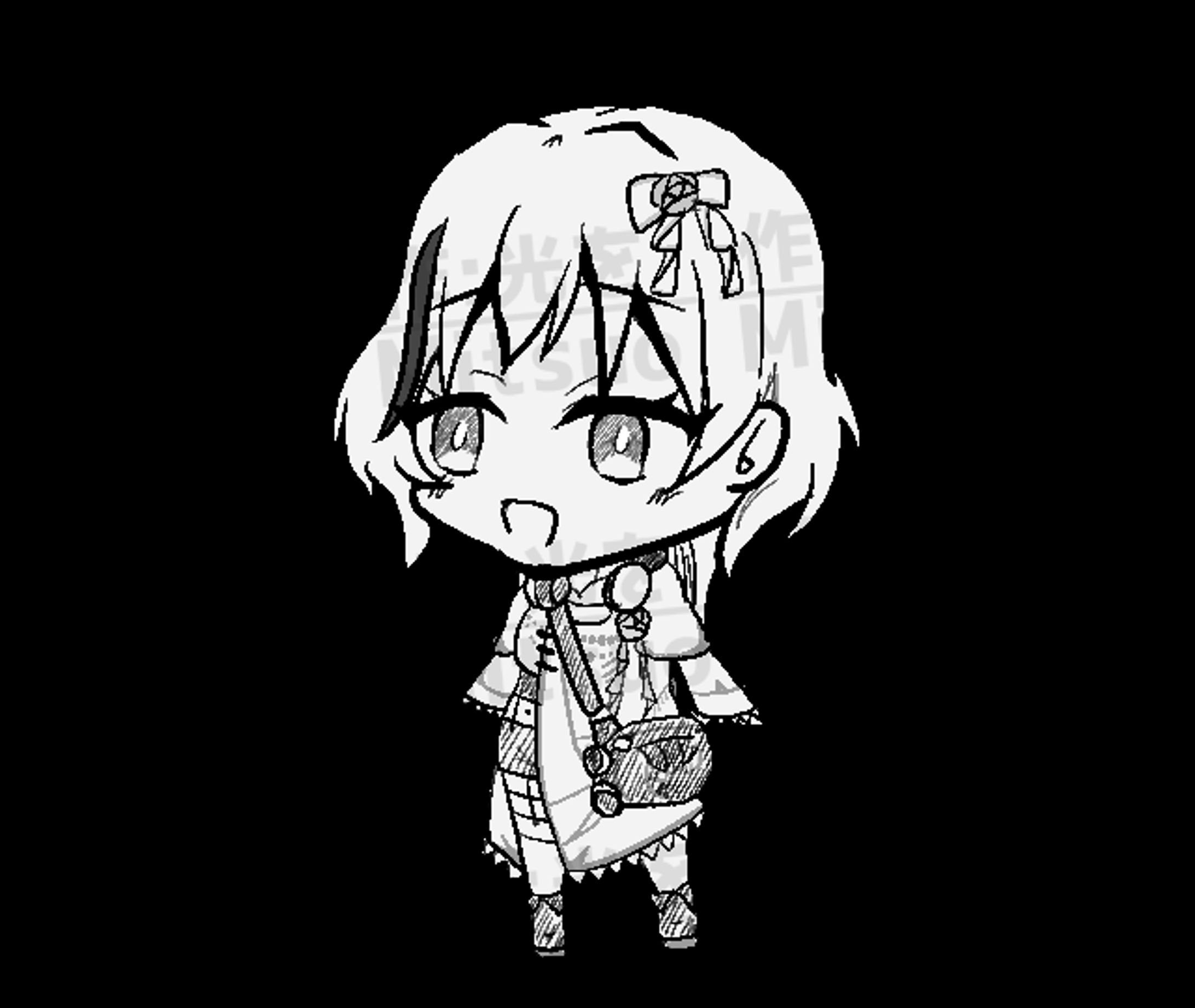ナツキ・コウリ立ち絵ラフ-1