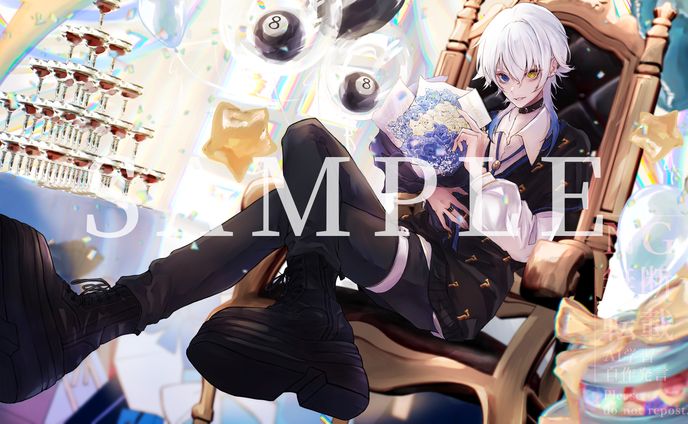 【VTuber】賭々宮ぱち様/誕生日イラスト