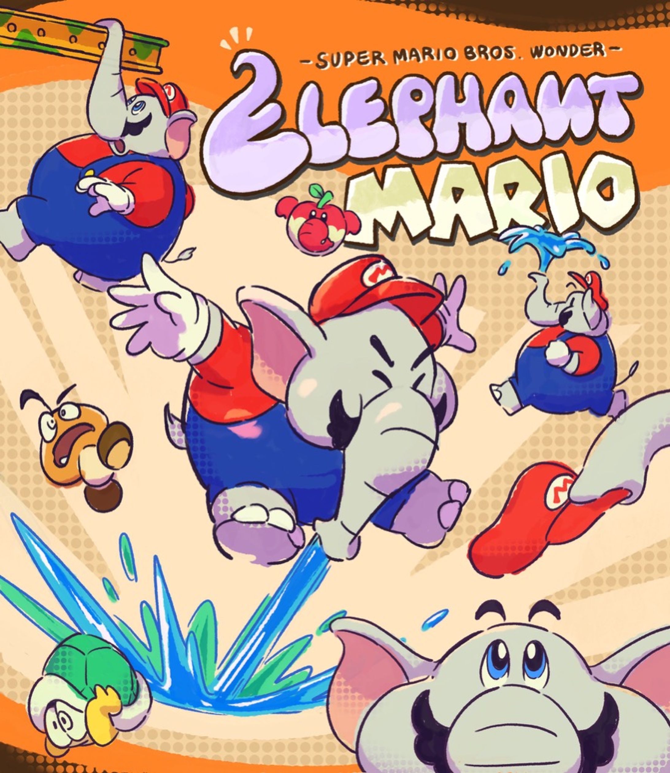 Elephant Mario│『スーパーマリオブラザーズワンダー』ファンアート-1