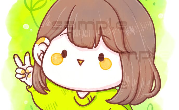 【ご依頼】アイコン｜ピースする女の子