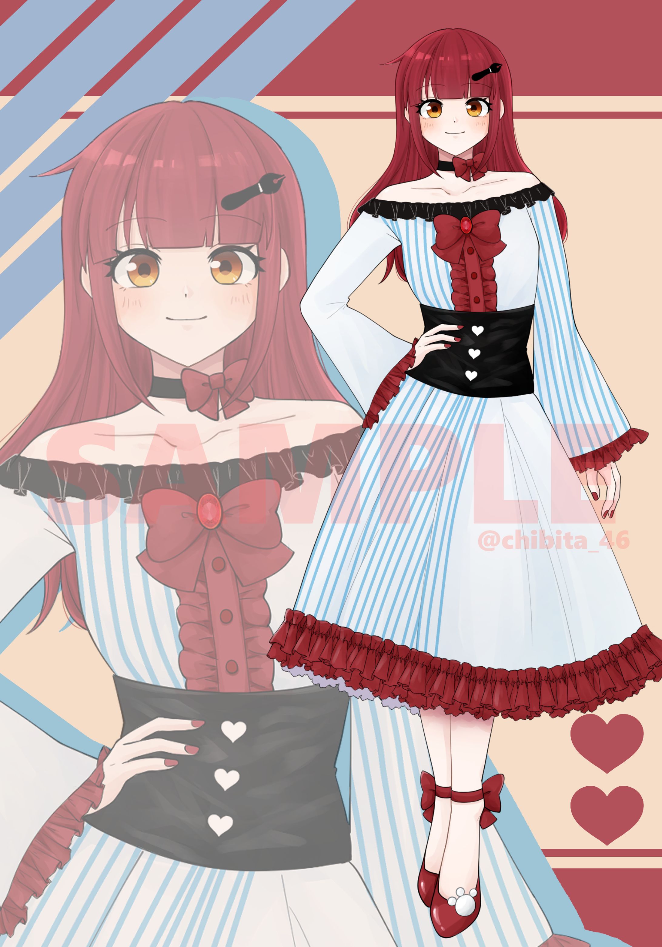 夏輝環凪様　立ち絵イラスト-1