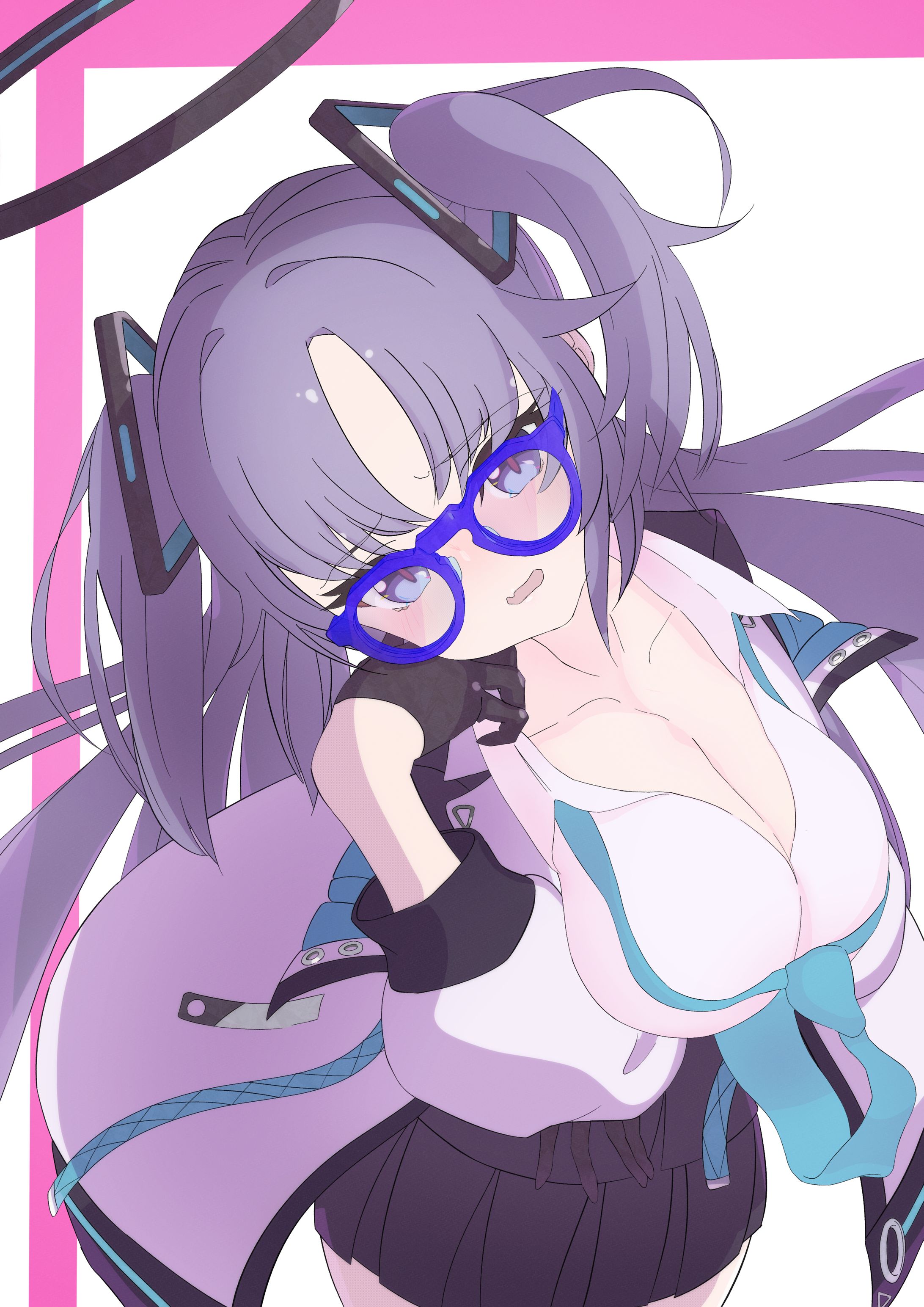 ブルアカ　早瀬ユウカ　メガネ-1