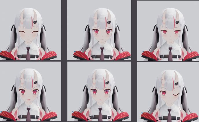 表情・ワイヤーフレーム