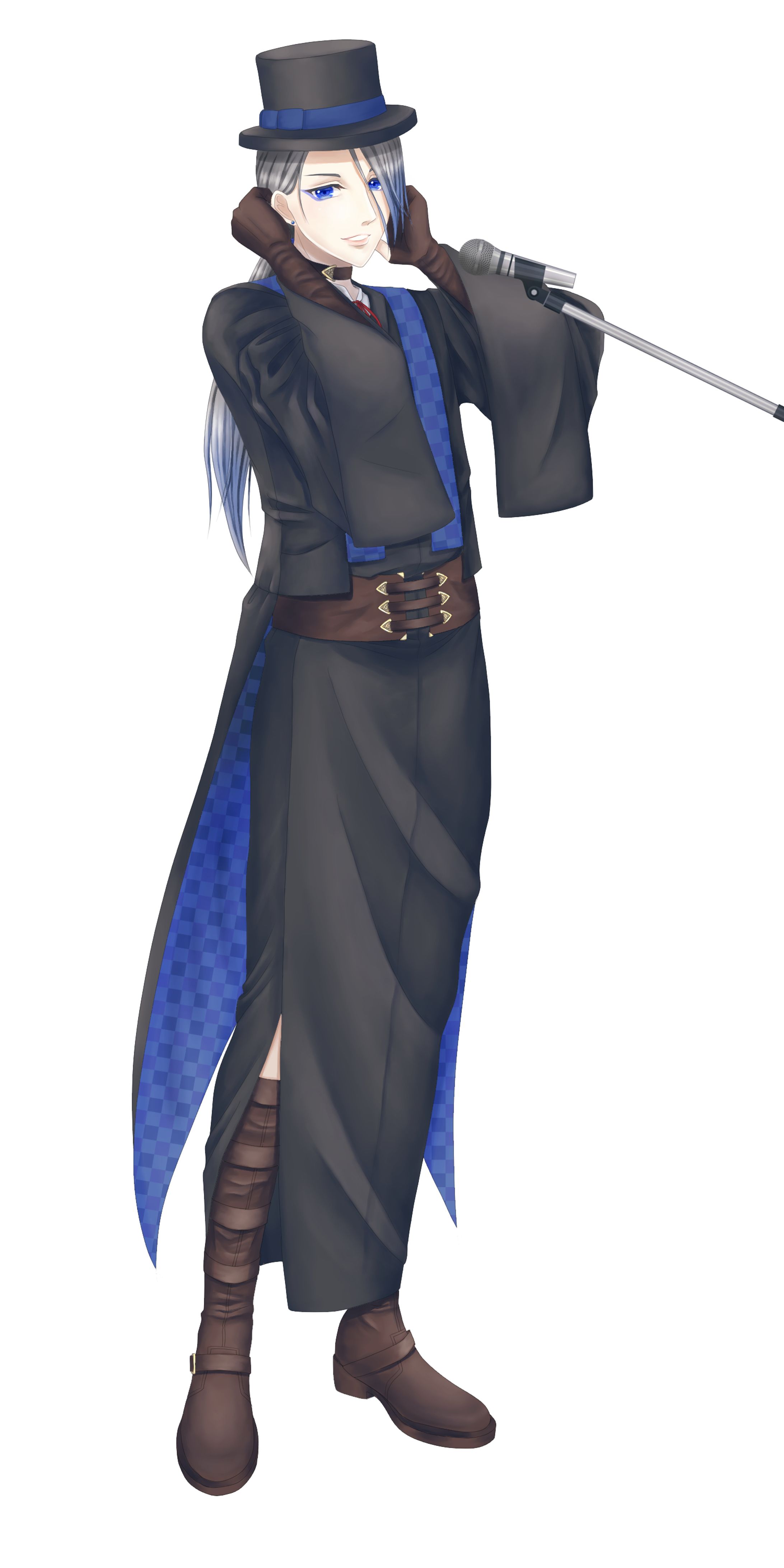 和風燕尾服男性（表情差分あり）-1