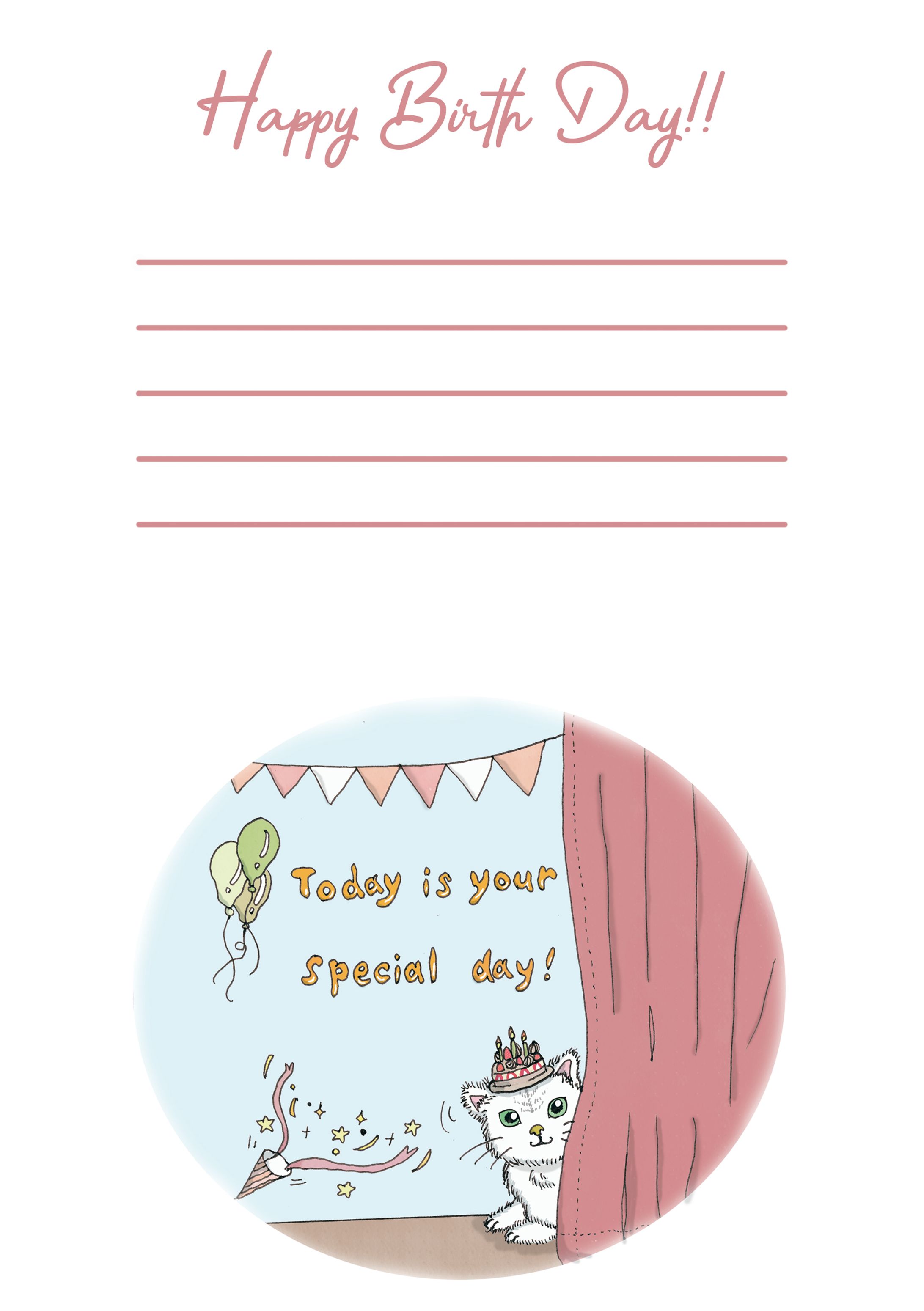 ひょっこりグリくん誕生日カード-1