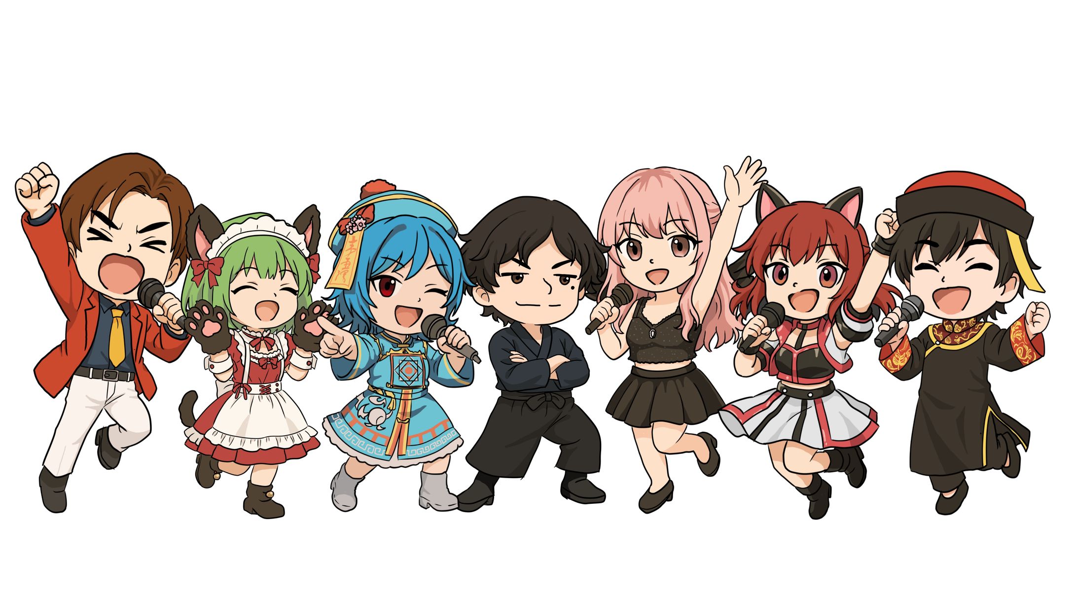 ミニキャラ  たりほんメンバー-1