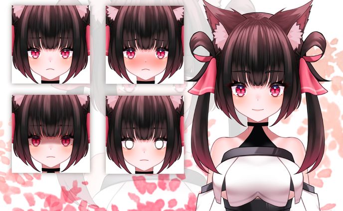 黒ケモ耳　立ち絵