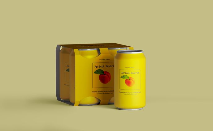 クラフトビール｜モックアップ｜アプリコット