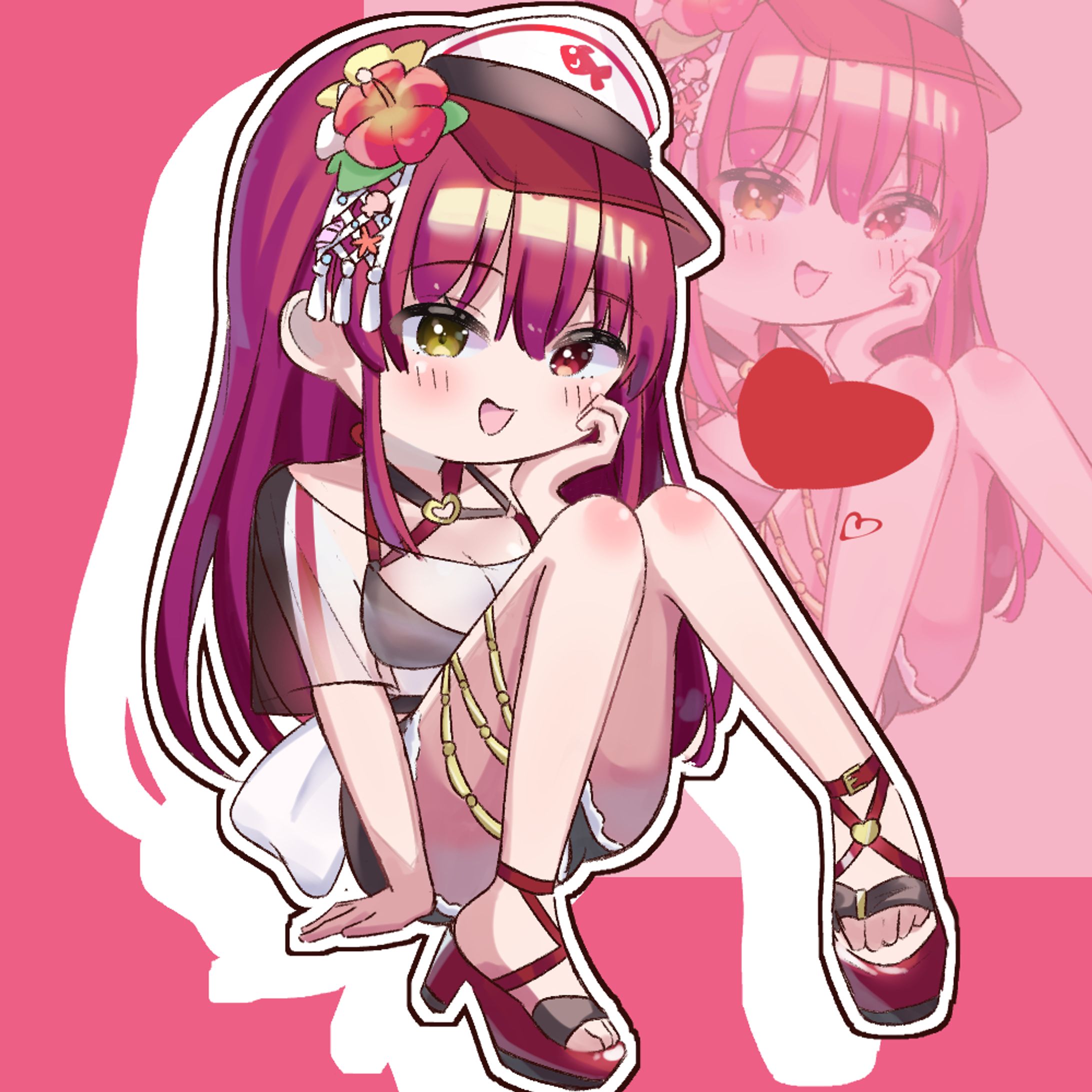 船長ステッカー風イラスト-1