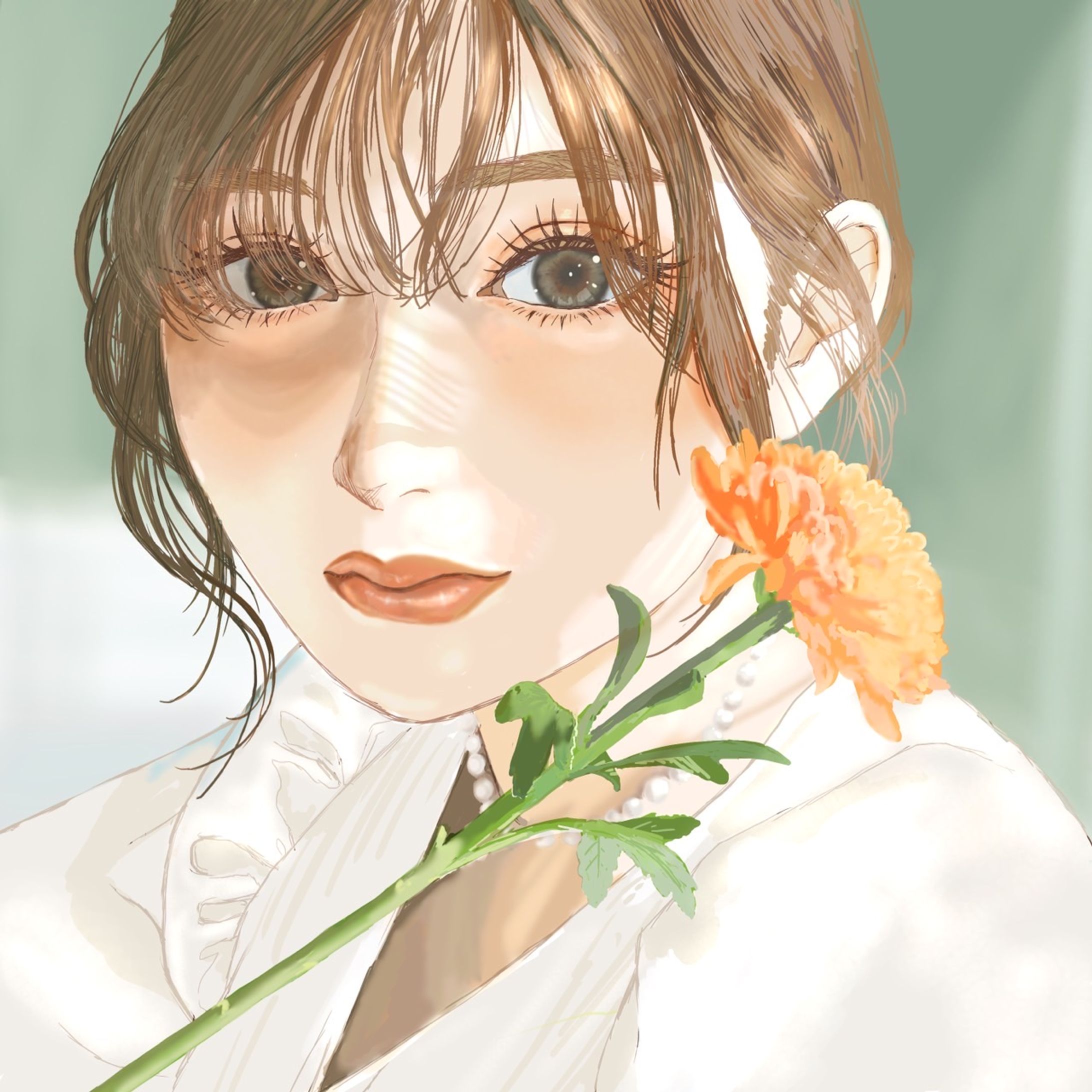 似顔絵イラスト 椎名亜美さん -1