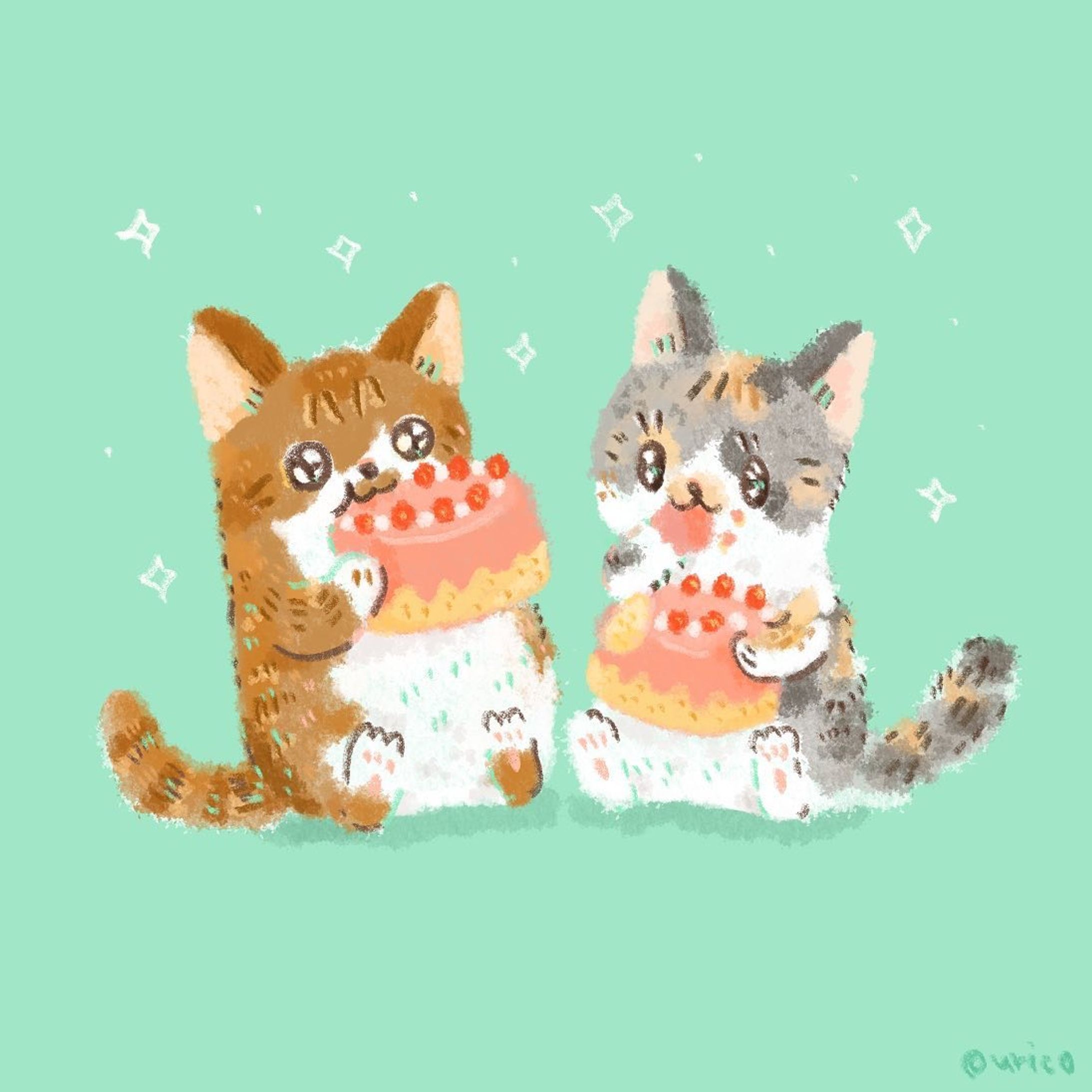 金曜日おつかれさまでした！
今日ぐらいはケーキホール食べしても許されるよね😉🎂

@rinkaede77 りんちゃん楓くんリクエストありがとうございました！

#illust #artwork #illustration #drawing #cuteart #cuteartwork #kawaiiart #いらすと #イラスト #ねこ #猫 #キャラクター #ほのぼの #絵  #いらすとぐらむ #イラストレーター #일러스트 #미술 #插图 #插畫 #猫イラスト#catillustration #イラストグラム#animalillustration#オリジナルイラスト#茶白#パステル三毛#cakeillustration#イラスト好きな人と繋がりたい#foodillustration-1