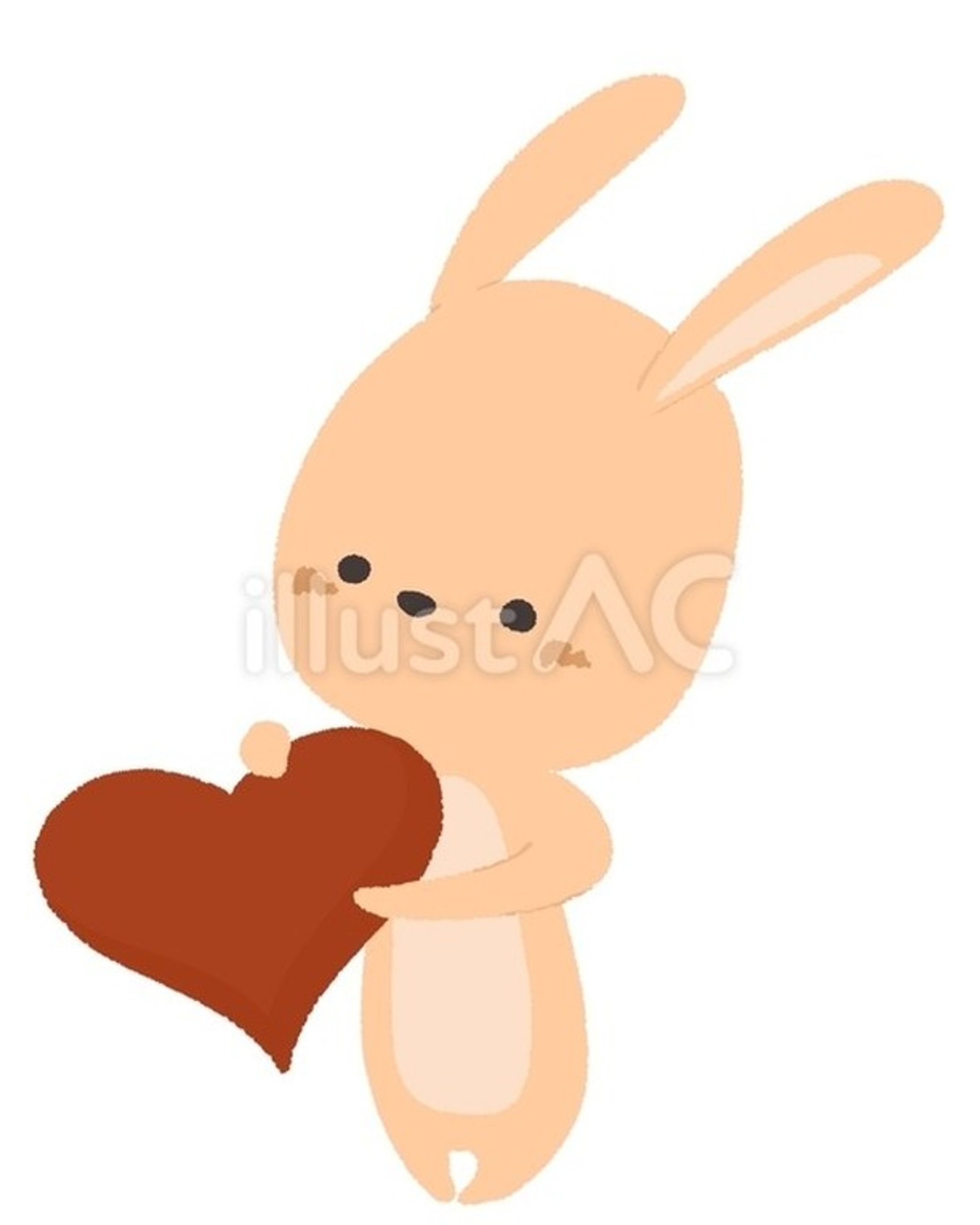 https://www.ac-illust.com/main/detail.php?id=23501355 #イラスト #イラストAC #かわいい #ウサギ #ハート #バレンタイン ＃ホワイトデー-1