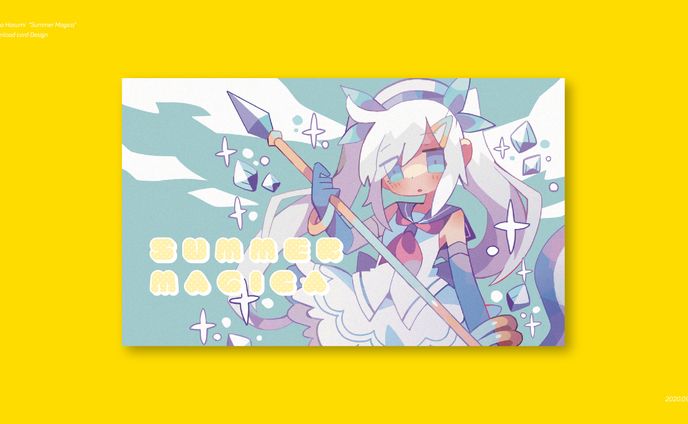 アーティスト「蓮美えれな」様のダウンロードカード・タイトルロゴデザイン