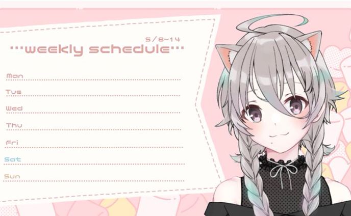 スケジュール画像、vtuberコラボイベント