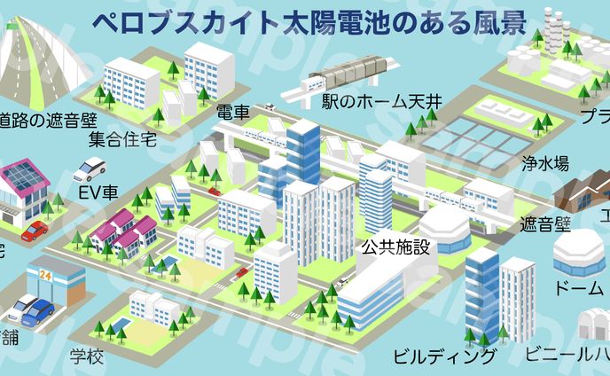 ペロブスカイト太陽電池のある風景sample
