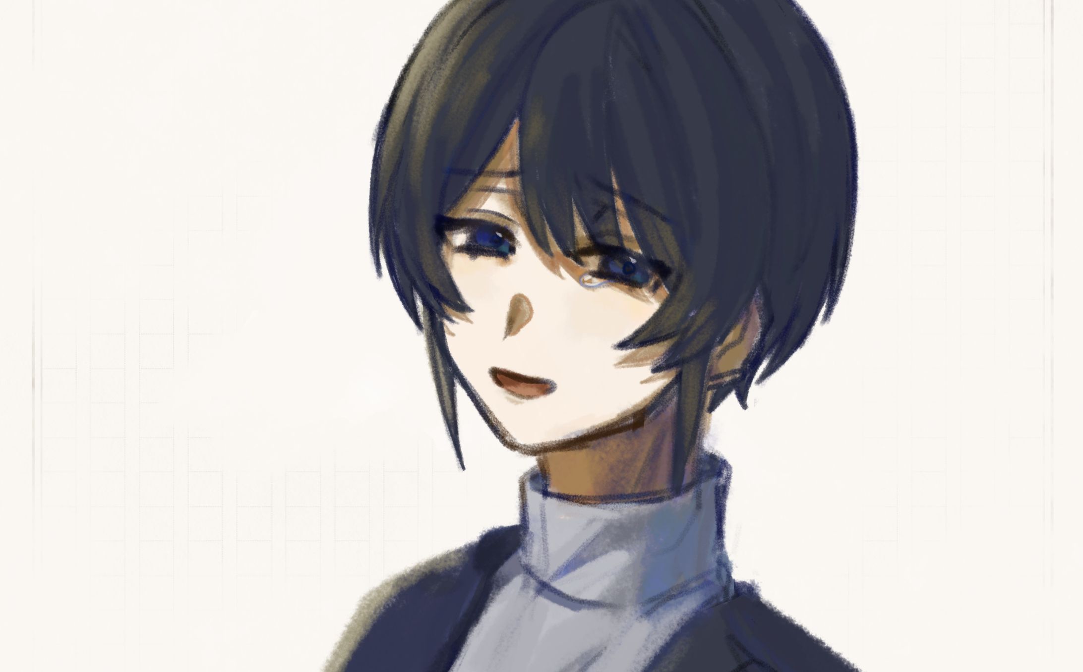 黒髪の青年のイラスト-1