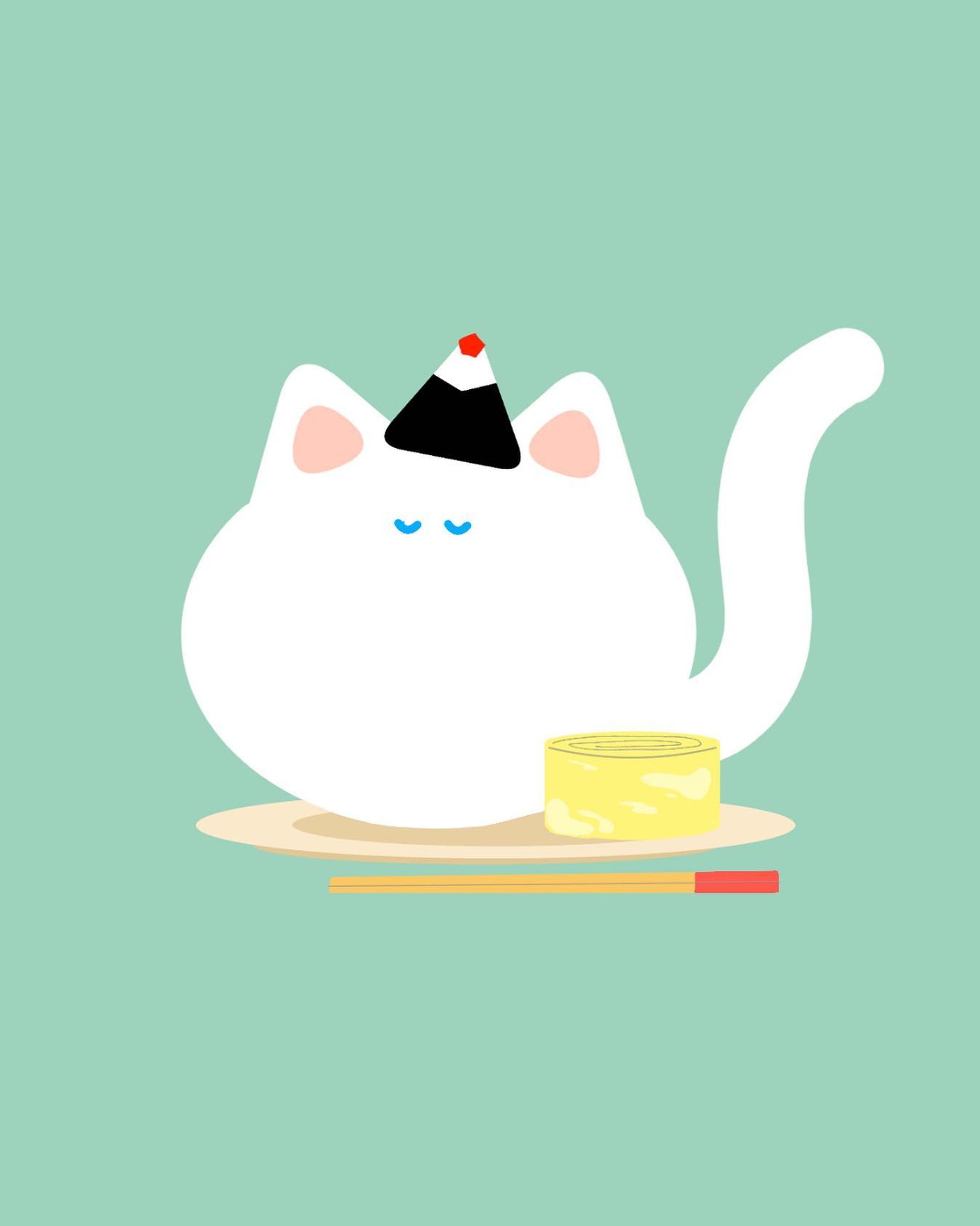 おにぎりの扮装ねこちゃん！

#ねこすたぐらむ #ねこいらすと #猫イラスト  #ねこ好き #catstagram  #ねこだいすき #オリジナルグッズ #suzuriで販売中-1