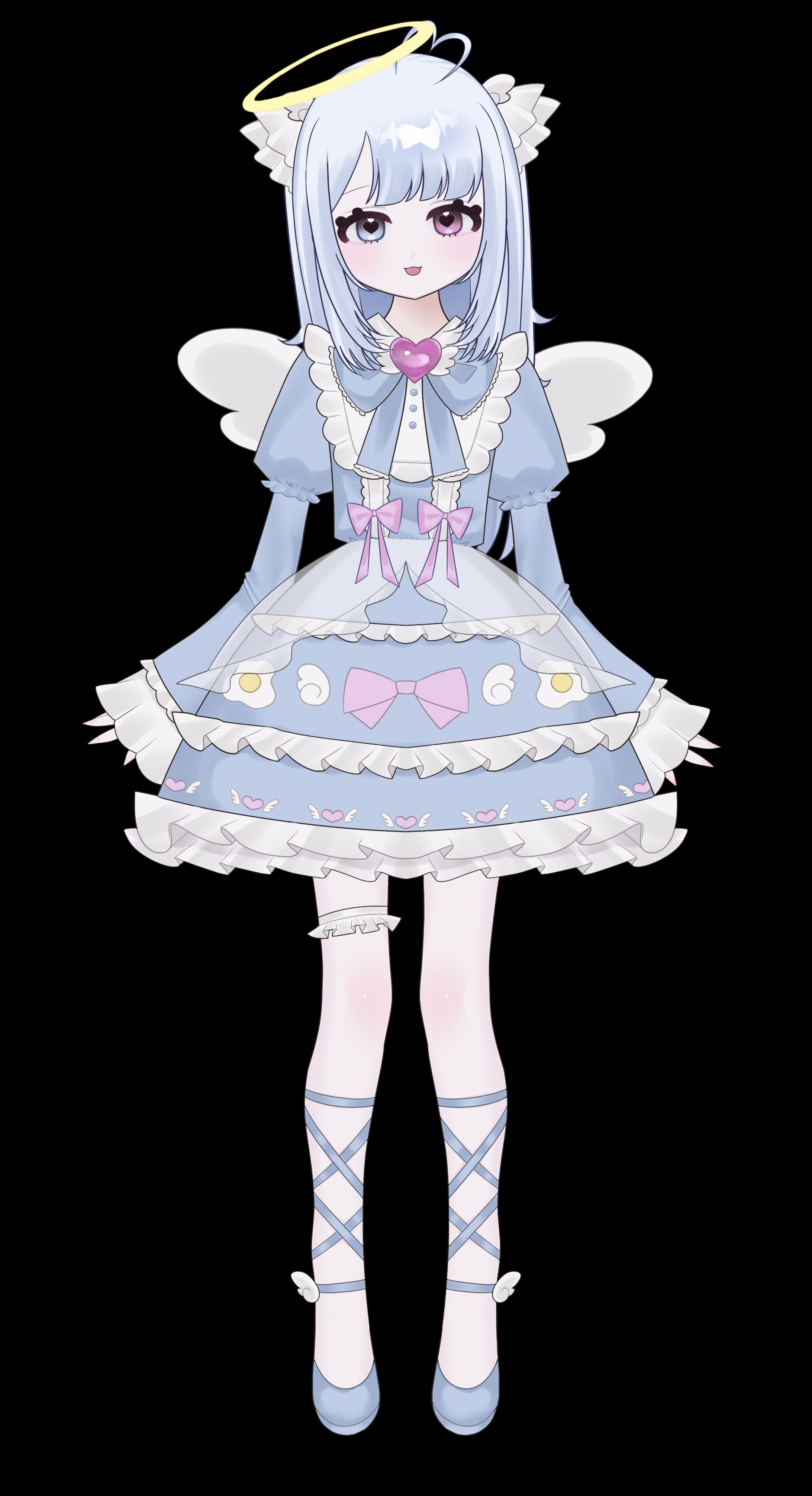 個人Vtuberの甘夢みるく様(amu_milk__)のLive2Dモデルを制作しました-1