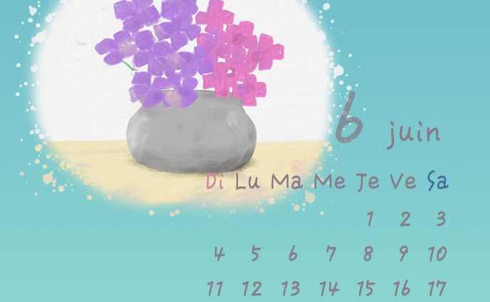2023年6月カレンダー　French