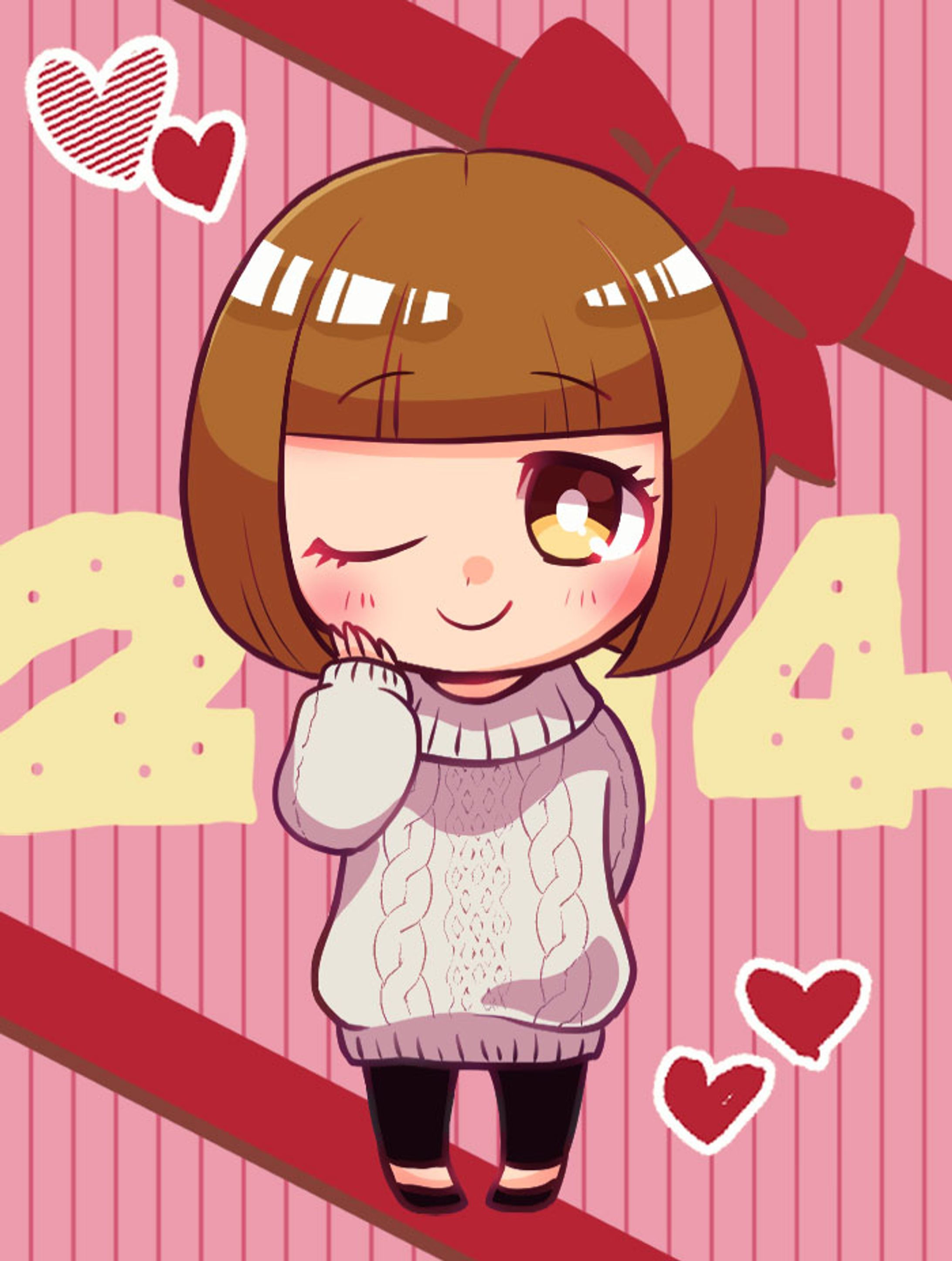 ニット服の女の子-1