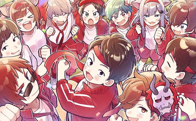 集合イラストサンプル
