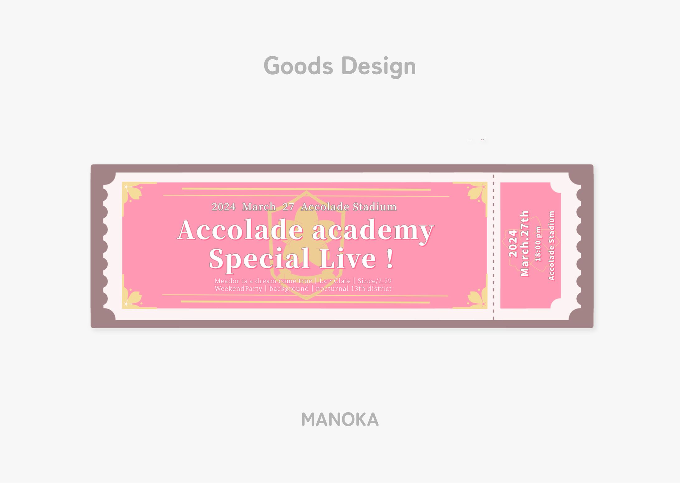Ticket Design／Accolade academy Special Live!-1