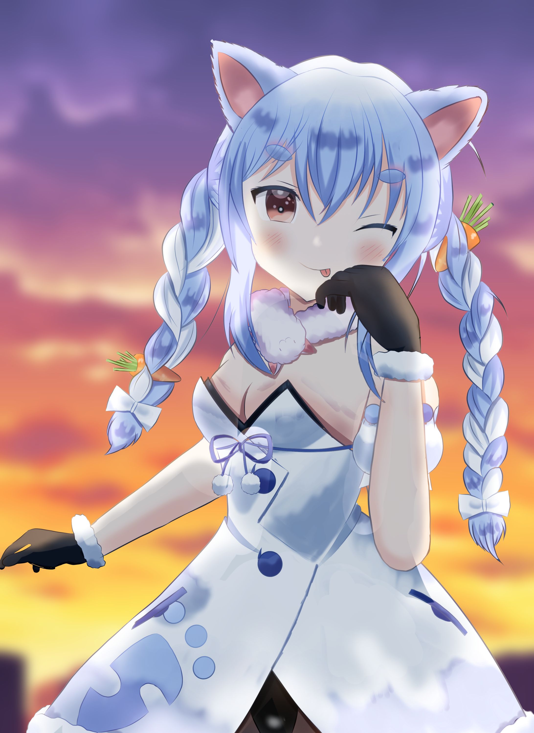 猫耳兎田ぺこら-1