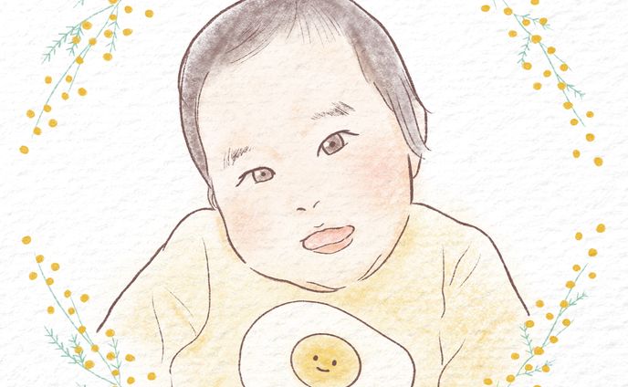 赤ちゃんの似顔絵