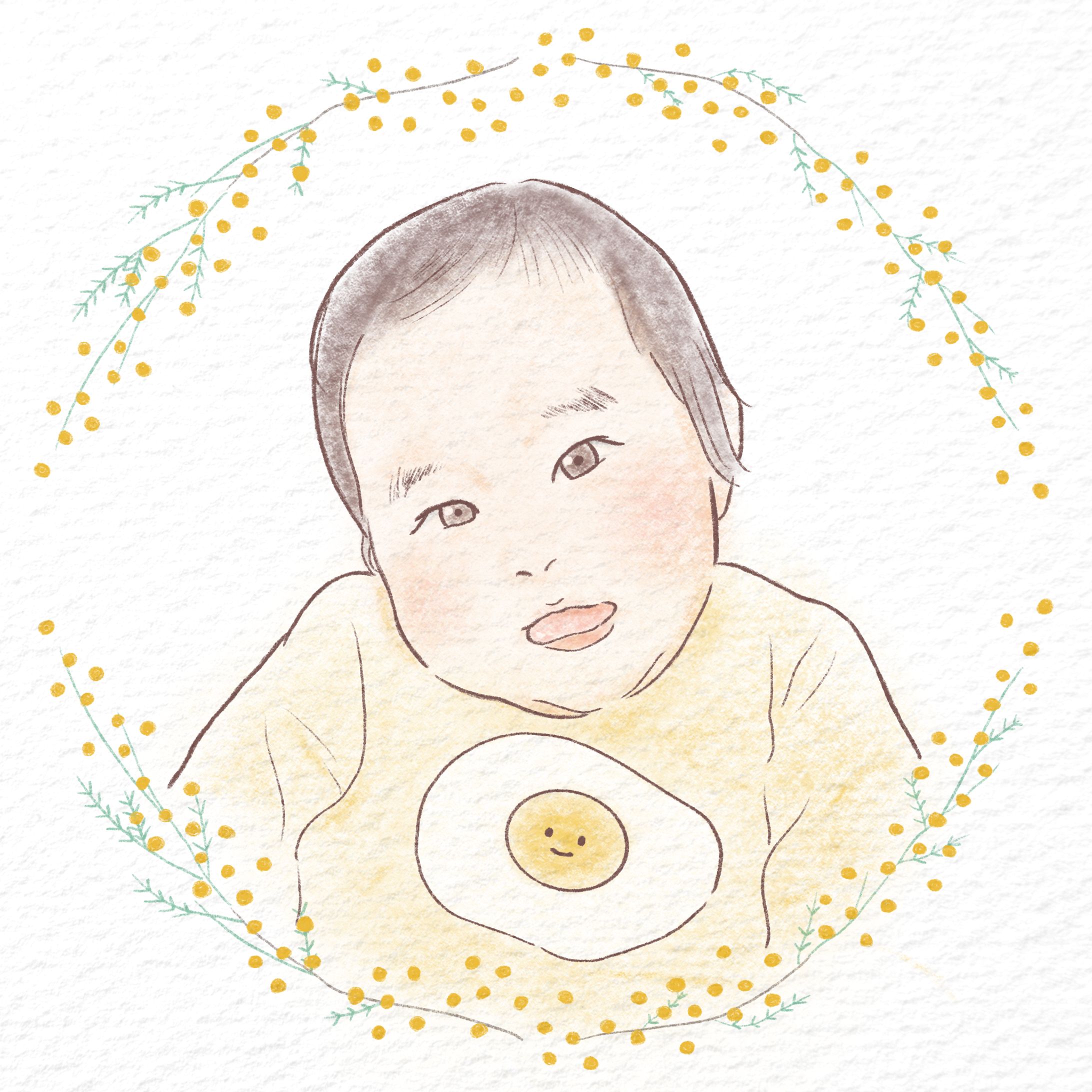 赤ちゃんの似顔絵-1