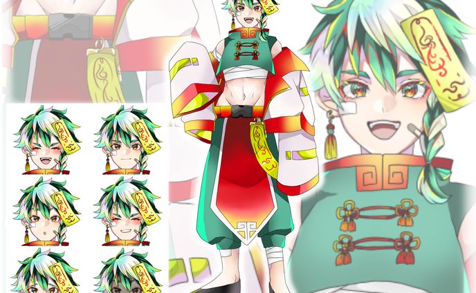 【翠あかね様】デザイン、立ち絵イラスト