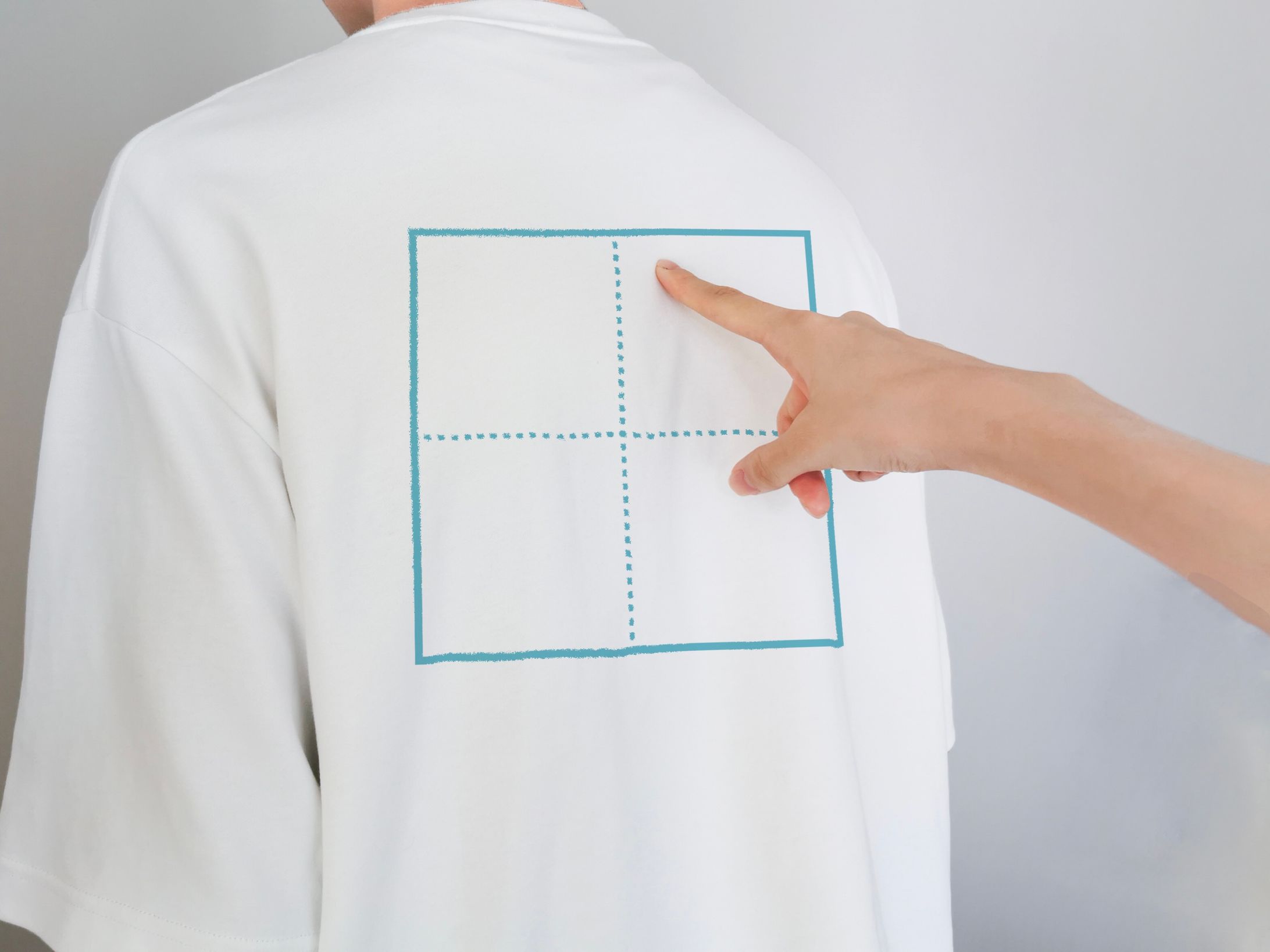 背中文字当て用Tシャツ -1