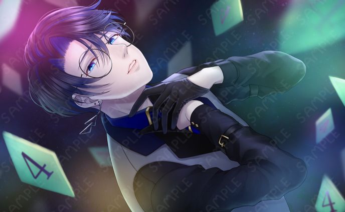 Vtuber 心診 楽 様 「ルームNo.4」歌ってみたイラスト
