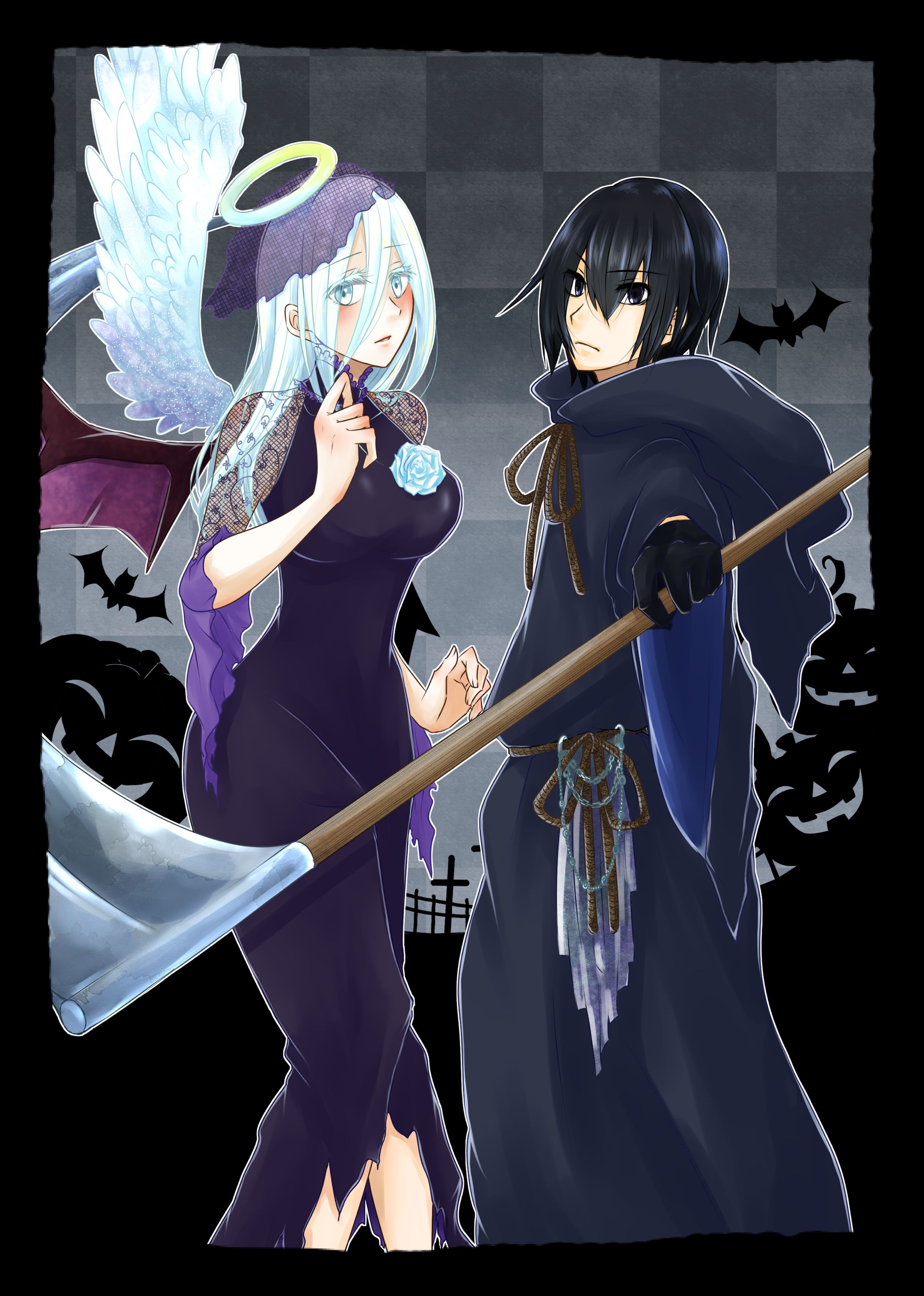 【色いろ！】色擬人化ハロウィン　白＆黒-1