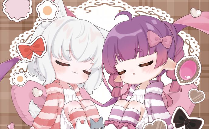 誕生日 背景付きミニキャラ