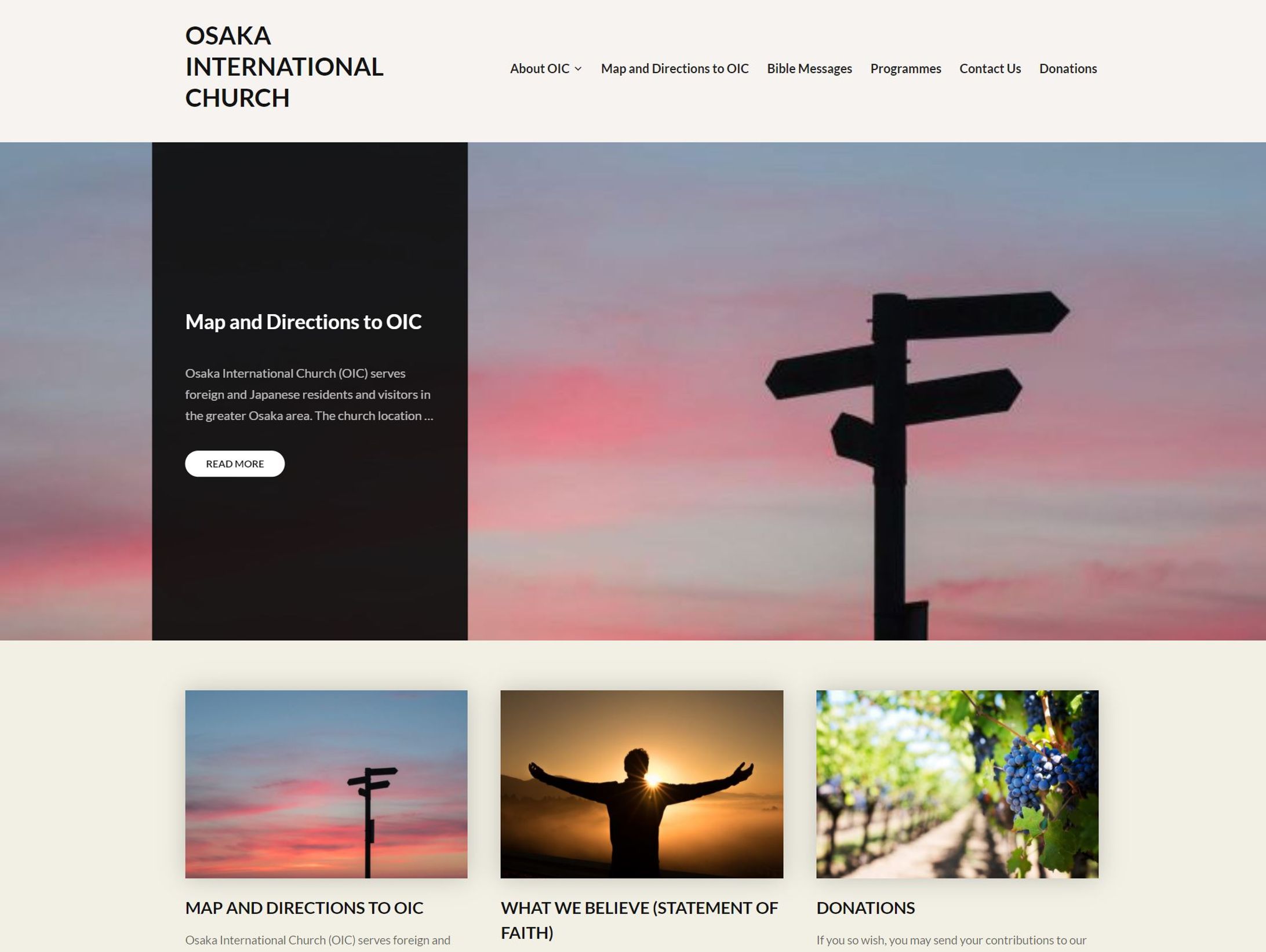 Wordpress Site Renewal : Osaka International Church-1