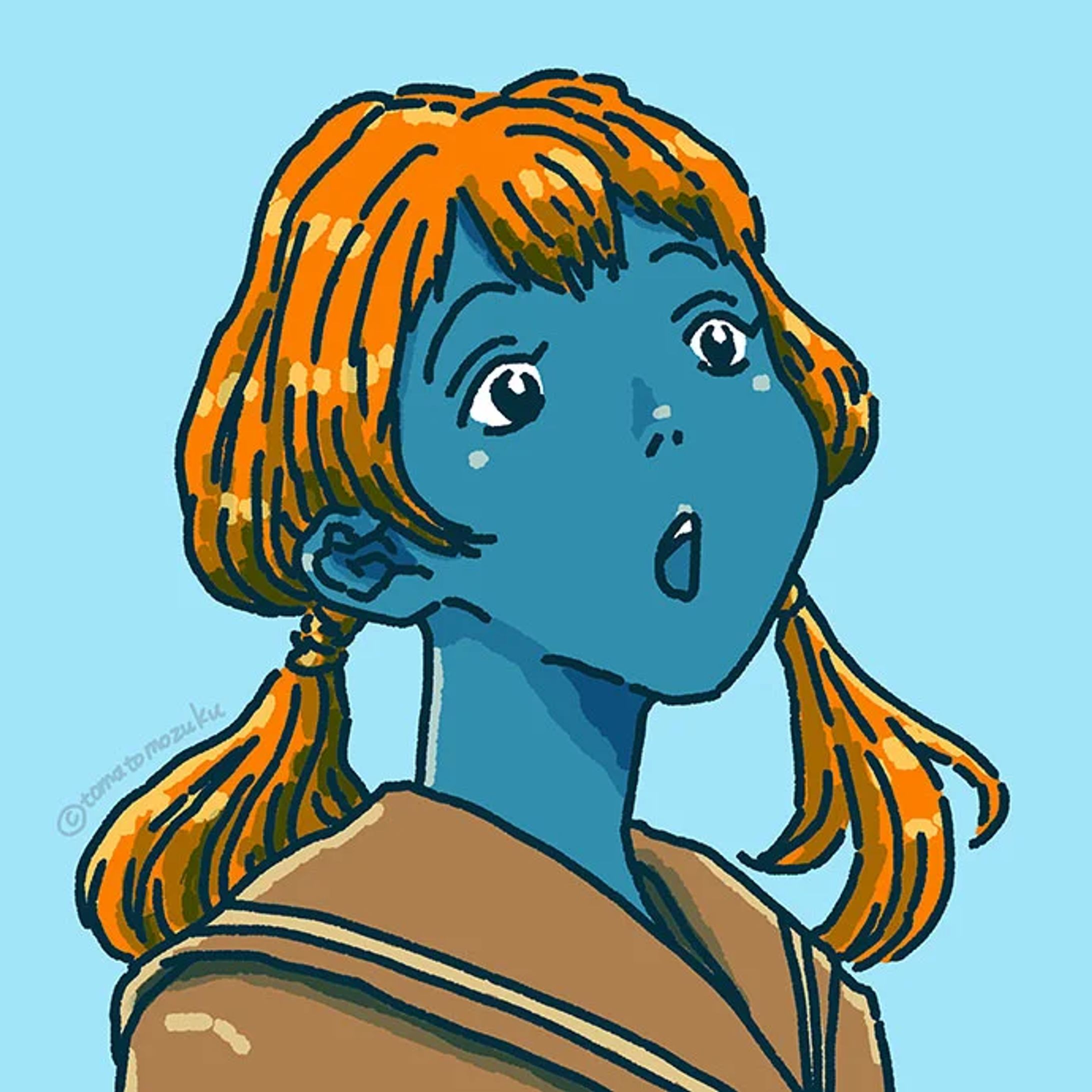 女子高生02（シンプルイラスト_とまともずく）-1