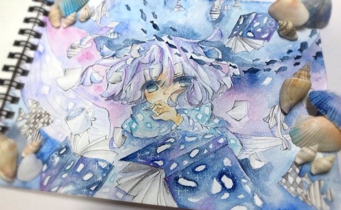 【水彩イラスト】深譚の夢