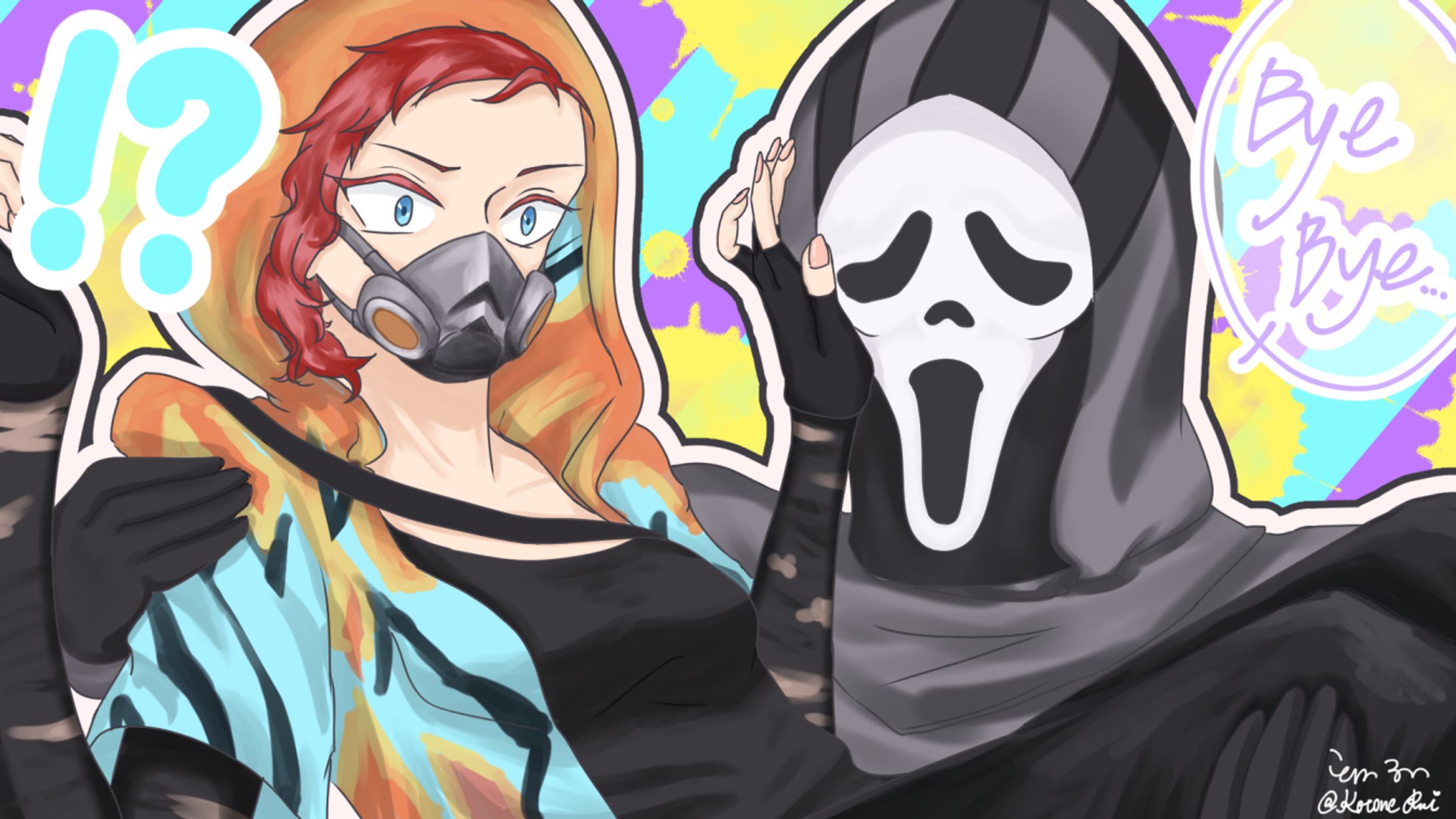 言眠るい「Dead by Daylight」配信サムネイル用イラストレーション-1
