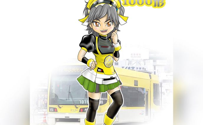 擬人化シリーズ、市電・市バス擬人化。
鹿児島市電1000形ユートラムの擬人化作品です。
2001年導入、車椅子対応超低床バリアフリー電車です。
Wikipediaには、
「アルナ工機および同社から事業を継承したアルナ車両の設計・製造による、日本初の国産超低床路面電車である。アルナ工機で「リトルダンサーA3」と発表されていた形式で、客室車体（C車体）を運転室車体（A・B車体）の間にフローティングした3車体連接構造である。台車は車端に寄せられたうえ、運転室車体に固定されており、独自に回転しない固定構造となっている。行先表示器は鹿児島市電初のLED式を採用した」
と、マニアックな解説があります。まあ、色々と次世代型として超絶進化したってことですね。

キャラデザとしては何といってもそのマスク。フロントがそのまま顔に見えるほどの車体デザイン、いやー目つきが悪いｗということで。
ちょっと目つきの悪いキャラに。。。と思ったんですが、正直に言います。
自分的には上手く描けなかった...私の描く女の子ってちょっとホンワカしてるというか、そういう顔が多いと思うんですが、どうやらそういう顔しか描けないらしく、、、
服のデザインからいきますと、、特徴的なフロントマスクをそのまま服に映しました。一応イメージはメイドさんです。...が、たぶん、その設定で目つきの悪いキャラ＝「ツンデレ」が上手く表現できなかったんだと思います…まあ自己評価なので、感想は受け手に任せますが。
今回チャレンジだったのがニーハイです。もはや擬人化関係ないところなんですがね。
1000形の乗降口は乗り口が青、降り口が赤と色分けされていますが、それをなんとか取り入れたくて無理やりペディキュアとして塗りこみましたｗ

#miyakenne #擬人化市電バス #各キャラ詳細解説

#kagoshima_art #サムシング5周年 #イラスト ＃ギャラリー #鹿児島 #天文館