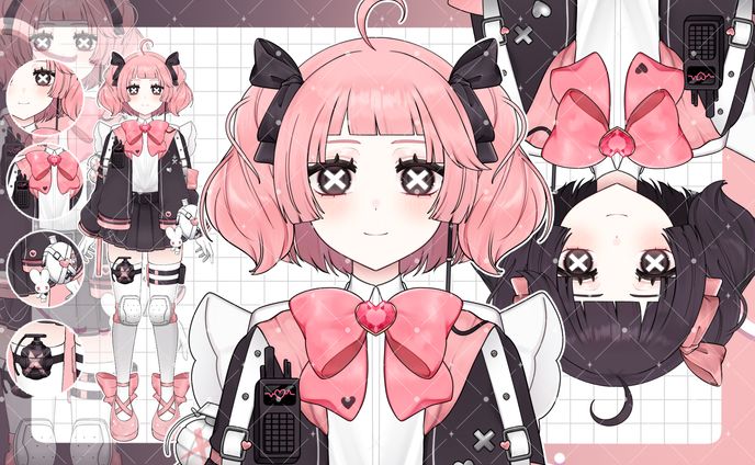 笑咲ゆぺ様 Live2d用パーツ分け立ち絵