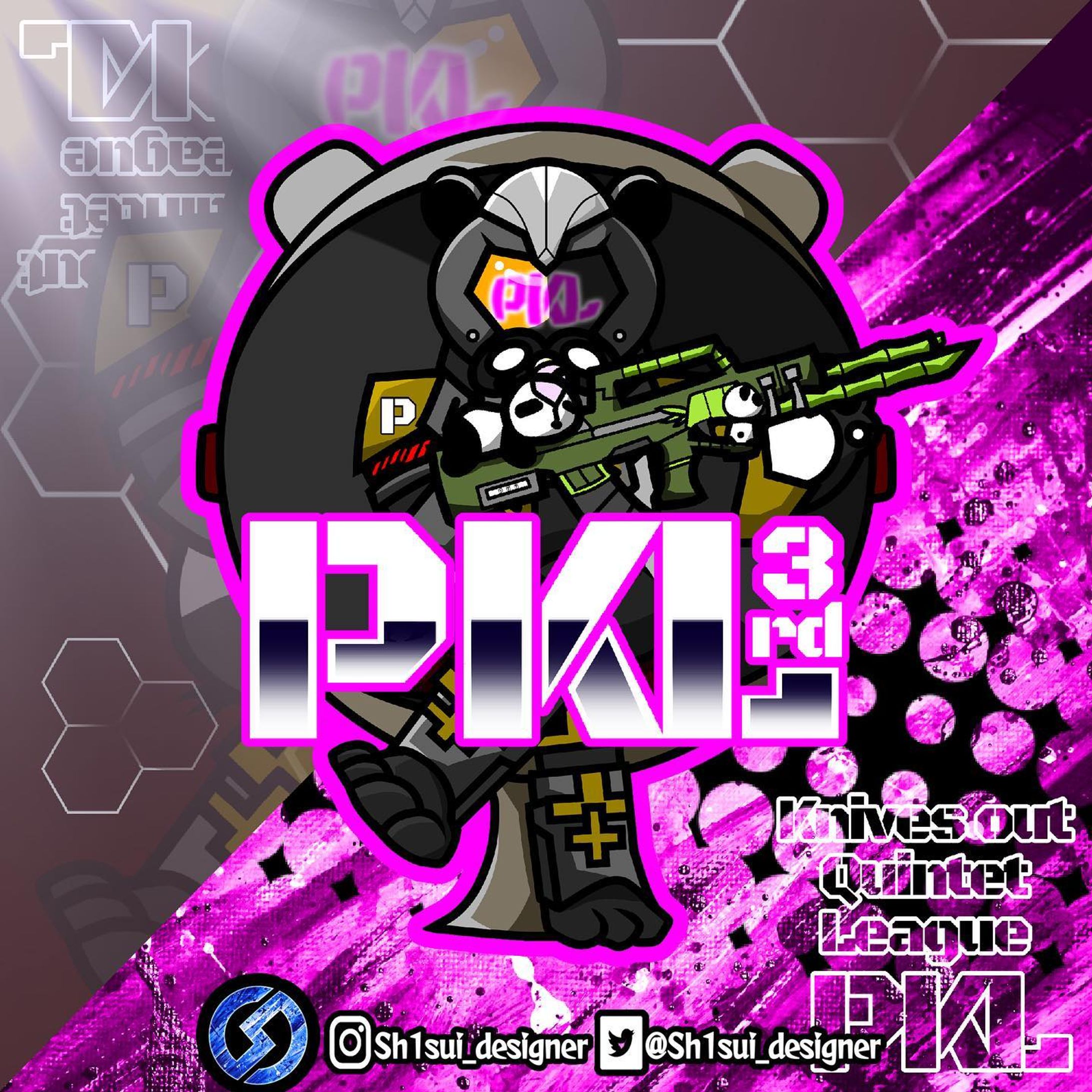 ❖Mascot logo❖

concept:ミステリアスパンダ

text:PKL

Plz Twitter Follow& like

#マスコットロゴ #Mascotlogo #キャラクターロゴ #クランアイコン #クラン #デザイン #イラスト #依頼 #マスコット 
#logo #mascot #design #logodesigner #designer #character #icon #illustration #logos #clanlogo #リーグ戦 #League #Leaguelogo-1