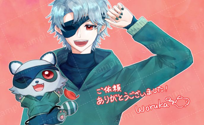 【ご依頼品】VTuber様サムネ・マスコットキャラクターデザイン