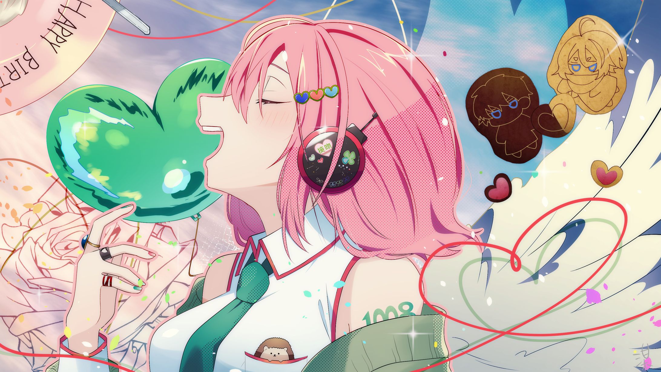 【創作】一枚絵【ロゴ差分】-1