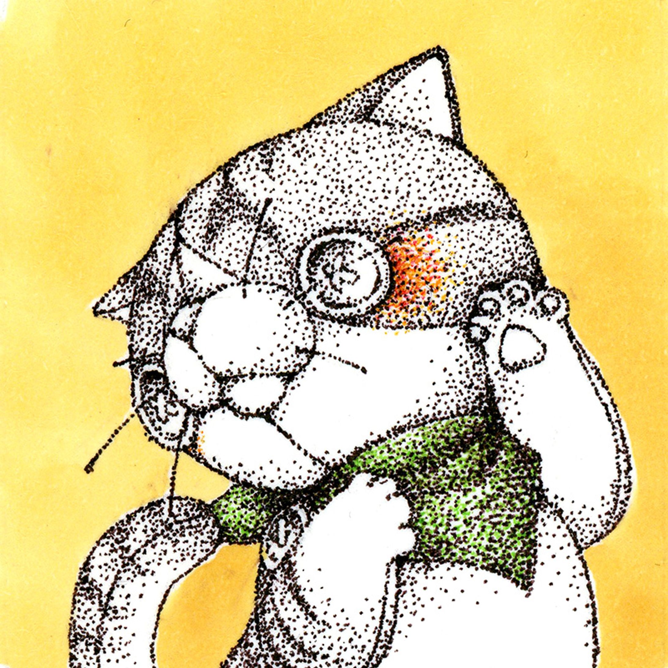 ねこの子たち・5点-1