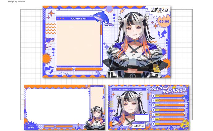 吉良ほえる様｜配信画面デザイン