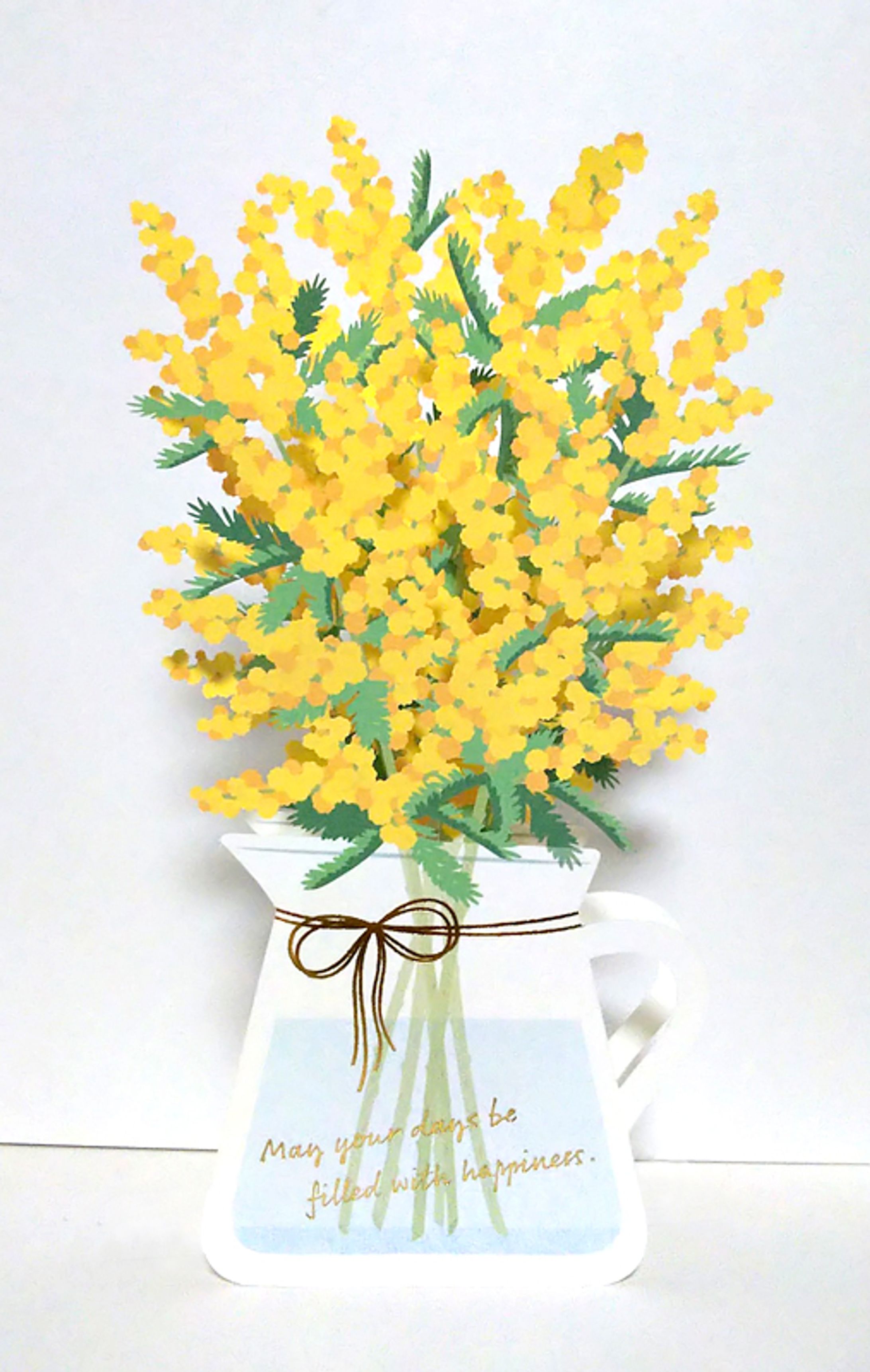 レーザーカット　ミモザカード-1