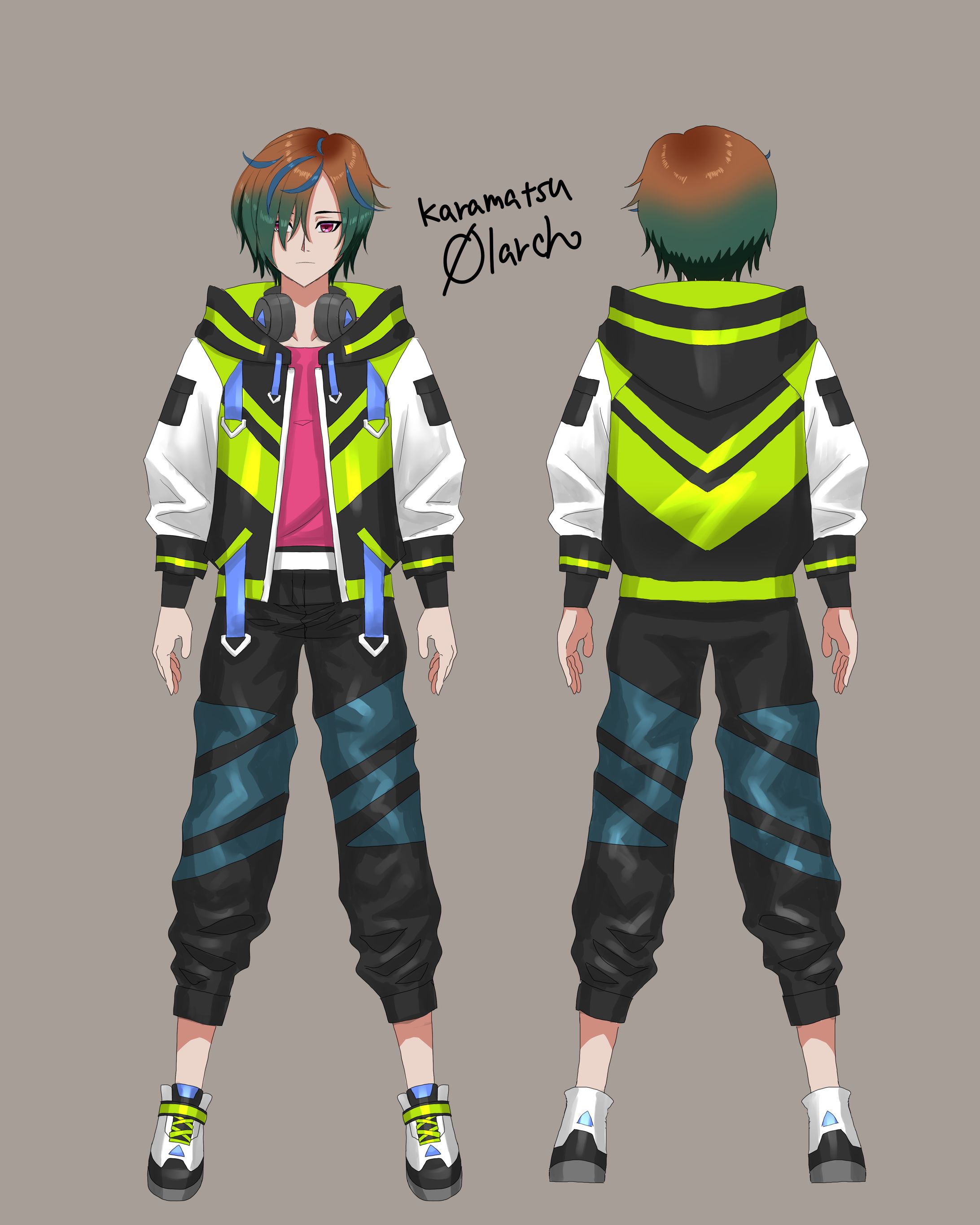 ゲーミング男子キャラデザ_黄緑-1