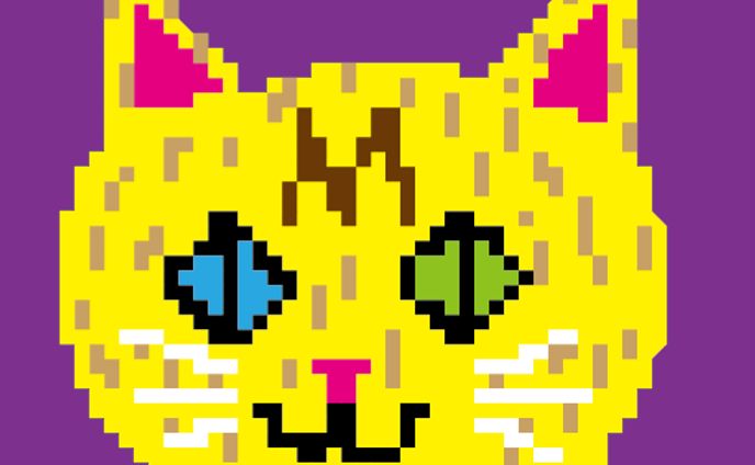 動物のピクセルアート